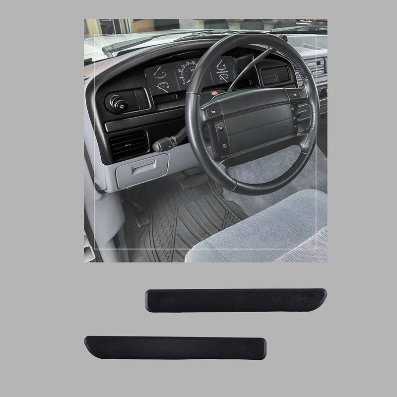 Eterpace Dash Panel Trim Bezel Inserts, Compatible with Ford F-150 Bronco 1992-1996, F-250 F-350 1992-1997, LH&RH Snap-In Trim - Image 5